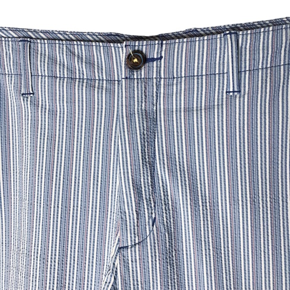 Tommy Bahama Casual Shorts Blue White Pink Stripes Summer Travel Men’s 38 Waist - Picture 2 of 9